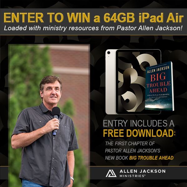 You could win an iPad Air from Allen Jackson Ministries!