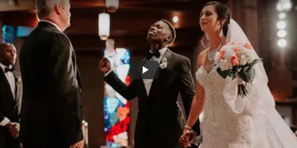 Bride And Groom Pause Ceremony To Worship God With Wedding Choir