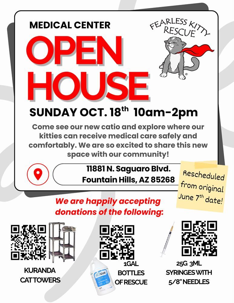 Fearless Kitty Rescue Open HOuse for New MEdical Center