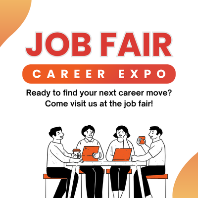 job fair graphic about potential careers