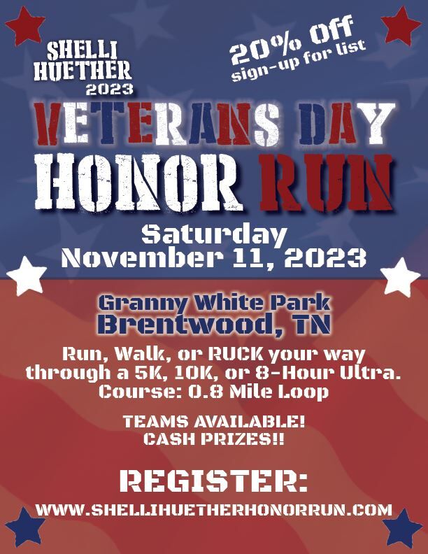 Shelli Huether Veterans Day Honor Run, Walk, and Ruck