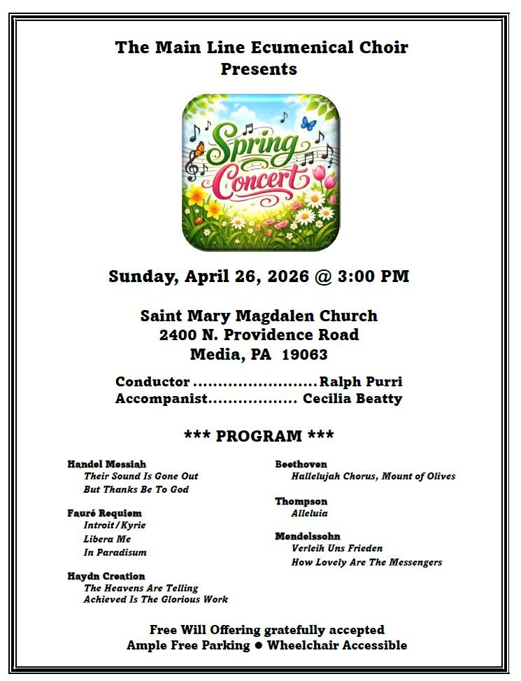 Main Line Ecumenical Choir Spring Concert
