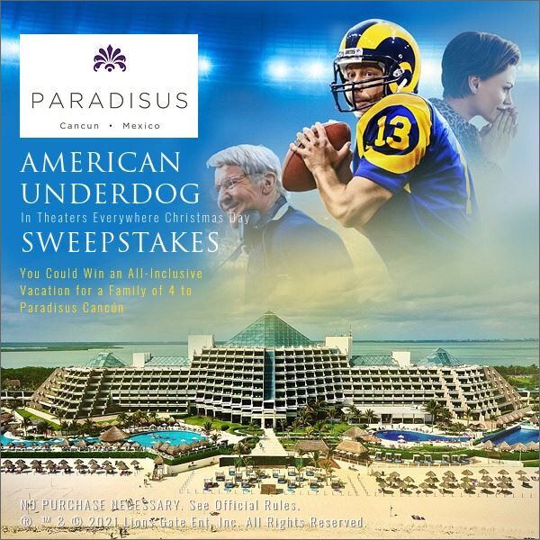It's the American Underdog Sweepstakes!