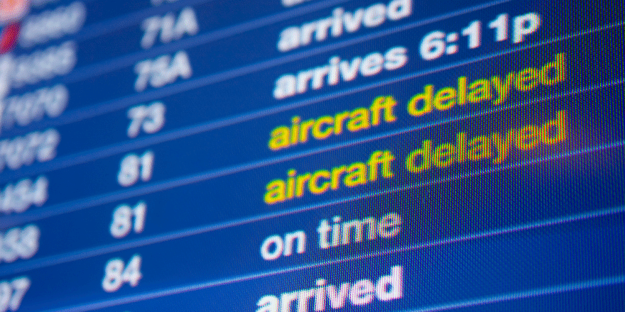 air travel delays this week