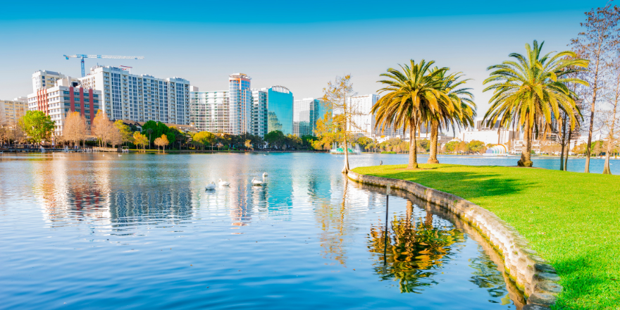 Orlando,FL Florida, SCENE on Lake Eola, The City Beautiful