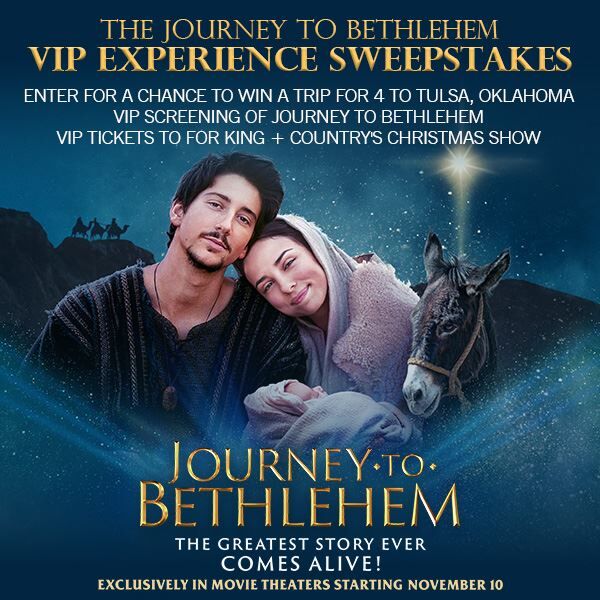 Enter for the opportunity to win The Journey To Bethlehem VIP Experience Sweesptakes!