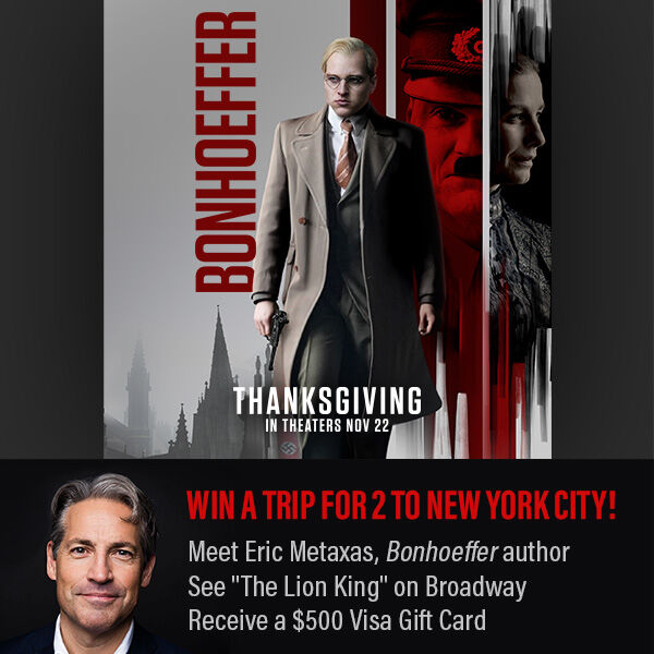 The Bonhoeffer Movie VIP Experience Sweepstakes