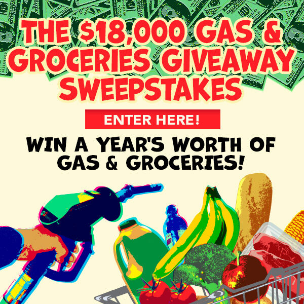 Win a year's worth of gas & groceries!
