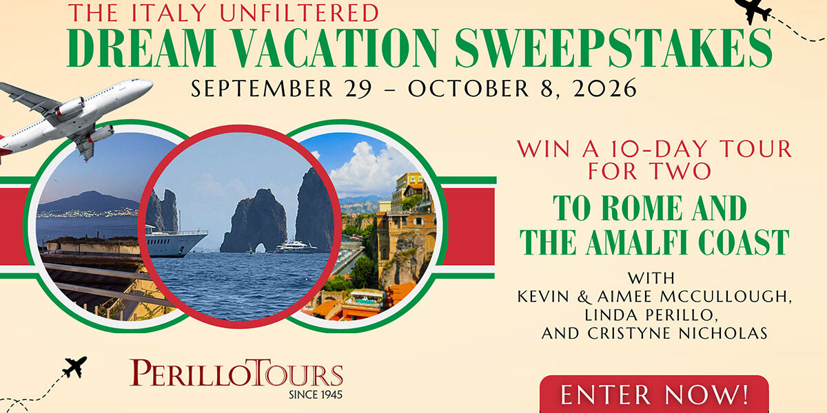 Enter to win a dream vacation for two to Italy!