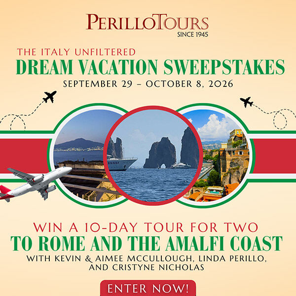 Enter to win a dream vacation for two to Italy!