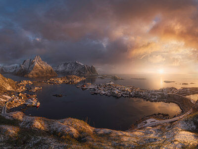 Sunrise in Lofoten Islands, Norway
