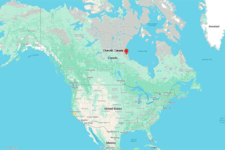 Map of Churchill, Canada
