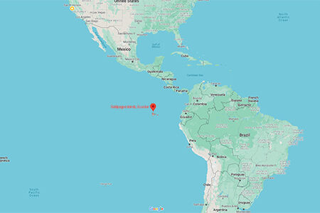 Map of Galapagos Islands, Ecuador