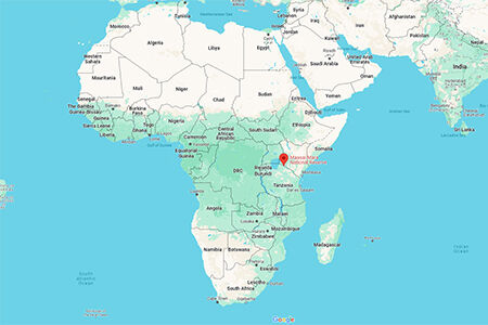Map of Masai Mara National Reserve, Kenya