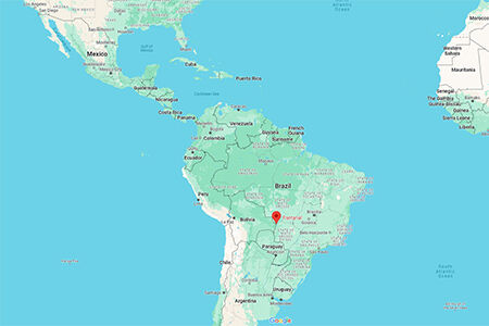 Map of Pantanal, Brazil