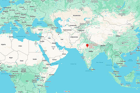 Map of the Ranthambore National Park, India
