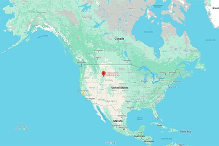 Map of Yellowstone National Park, USA