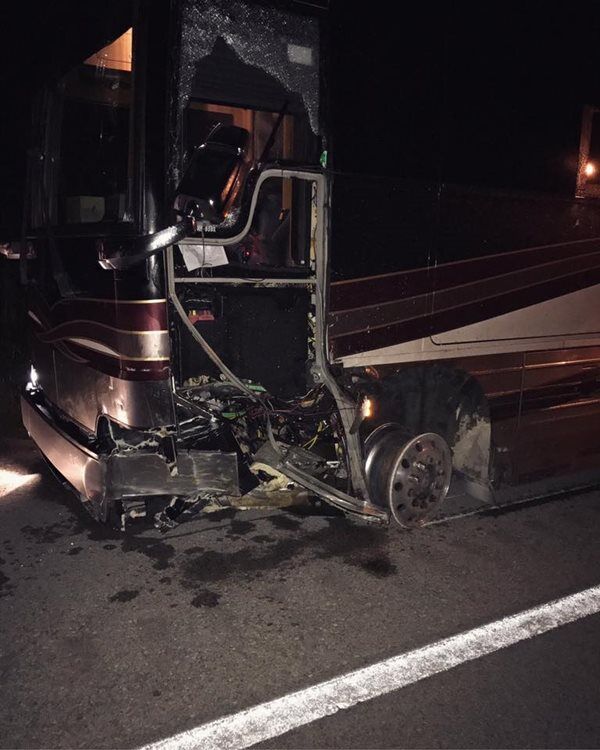 Jordan Feliz Tour Bus Crashes 93.9 KPDQ Portland, OR