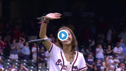 Lauren Daigle Sings "God Bless America" Before Atlanta Braves Game