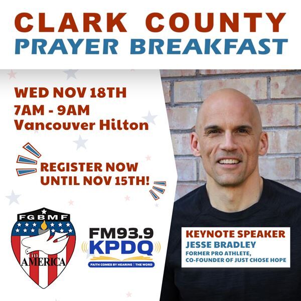 KPDQ Invites You to the 25th Annual Clark County Prayer Breakfast