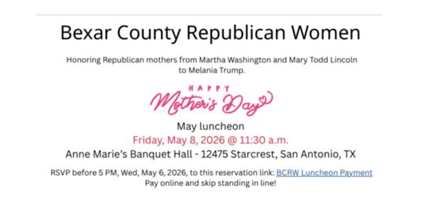 Bexar County Republican Women May Luncheon