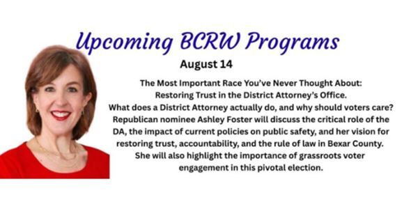 Bexar County Republic Women August Luncheon
