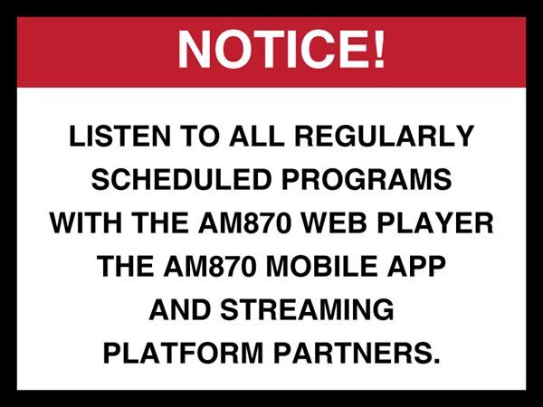 Listen to Regularly Scheduled Broadcasts
