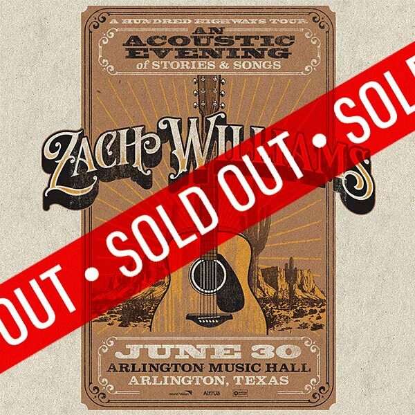 ZACH WILLIAMS (SOLD OUT), 6.30