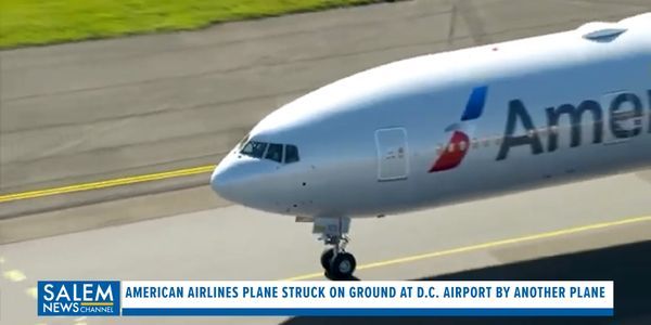 American Airlines Plane Struck On Ground By Another Plane At Reagan Airport Near DC