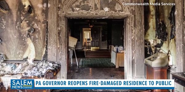 PA Governor Reopens Fire-Damaged Residence To Public As Cleanup Goes On