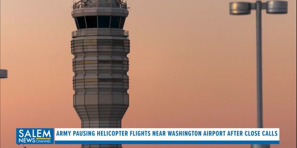 Army Pausing Helicopter Flights Near Washington Airport After Close Calls