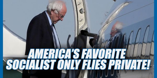 Bernie Sanders ONLY FLIES PRIVATE
