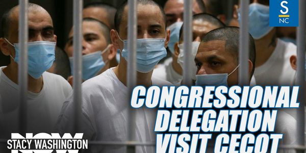 Matt Gaetz And Anna Paulina Luna Visit CECOT in El Salvador