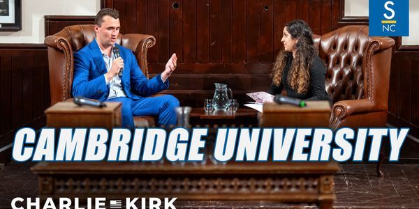 Charlie Speaks At UK's Cambridge University