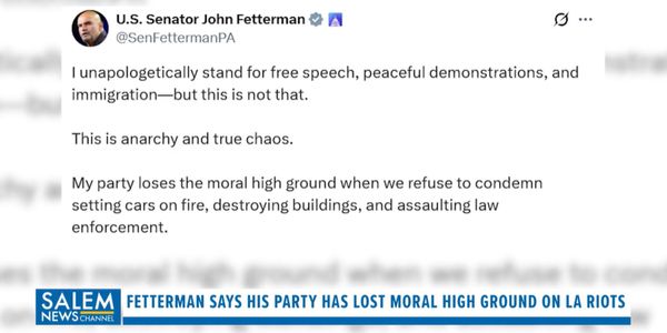 Fetterman Says Democratic Party Has Lost Moral High Ground On LA Riots