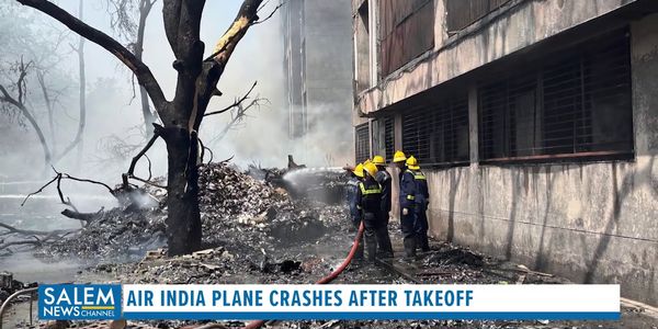 London-Bound Air India Flight With More Than 240 Aboard Crashes After Takeoff from Ahmedabad, India
