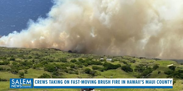 Crews Take On Fast-Moving Brush Fire In Hawaii's Maui County