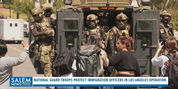 Troops And Federal Agents Descend On Los Angeles Park