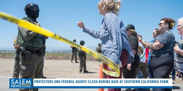 Protesters And Federal Agents Clash During Raid At CA Farm