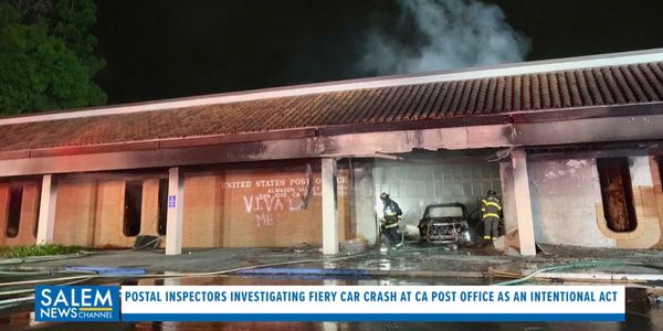 Fiery Car Crash At CA Post Office Under Investigation As Intentional Act