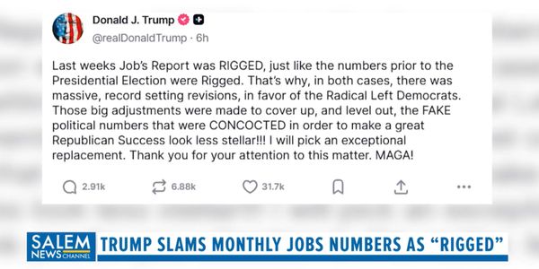 Trump Slams Monthly Jobs Numbers As “Rigged”