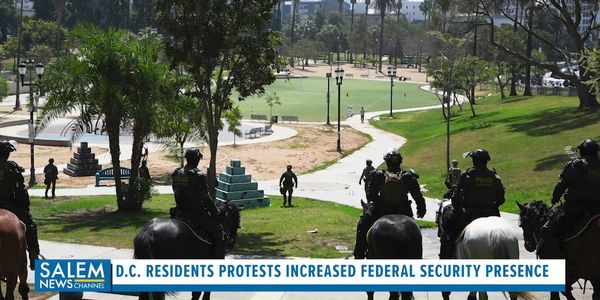 DC Residents Protest as White House Says Federal Agents Will Be On Patrol 24/7