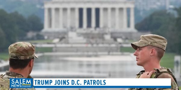 Trump joins police, military on patrol in DC