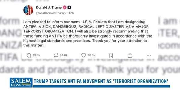 Trump designates Antifa as terrorist group