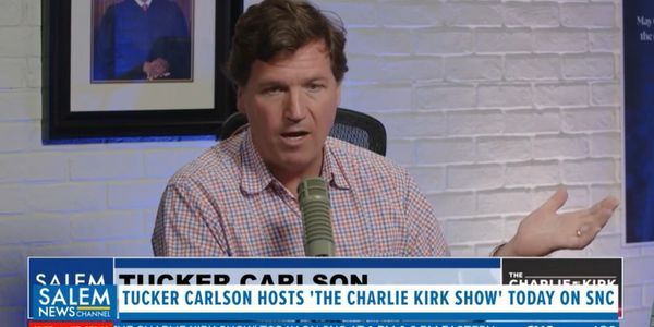 Tucker Carlson Hosts "The Charlie Kirk Show" On SNC