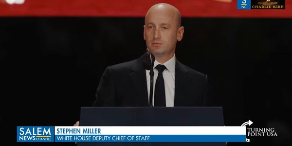 Stephen Miller Speaks at Charlie Kirk's Memorial Service