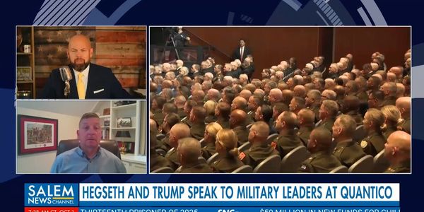 Trump & Hegseth Speak At Quantico