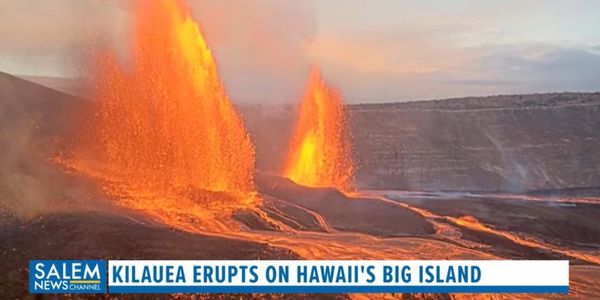 Hawaii's Kilauea Volcano Shoots Lava From Its Summit Crater