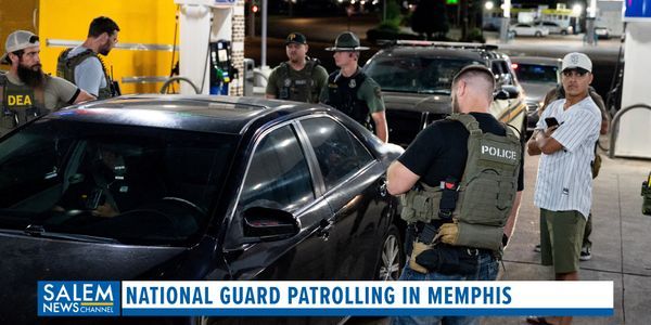 National Guard Seen Patrolling In Memphis Alongside Local Police