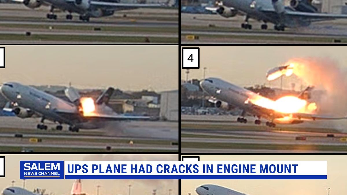 Cracked engine mount found on UPS plane that crashed, killing 14